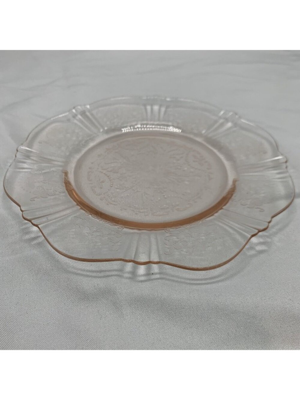 Set of 4 Vtg Macbeth Evans American Sweetheart Pink Depression Glass Dessert